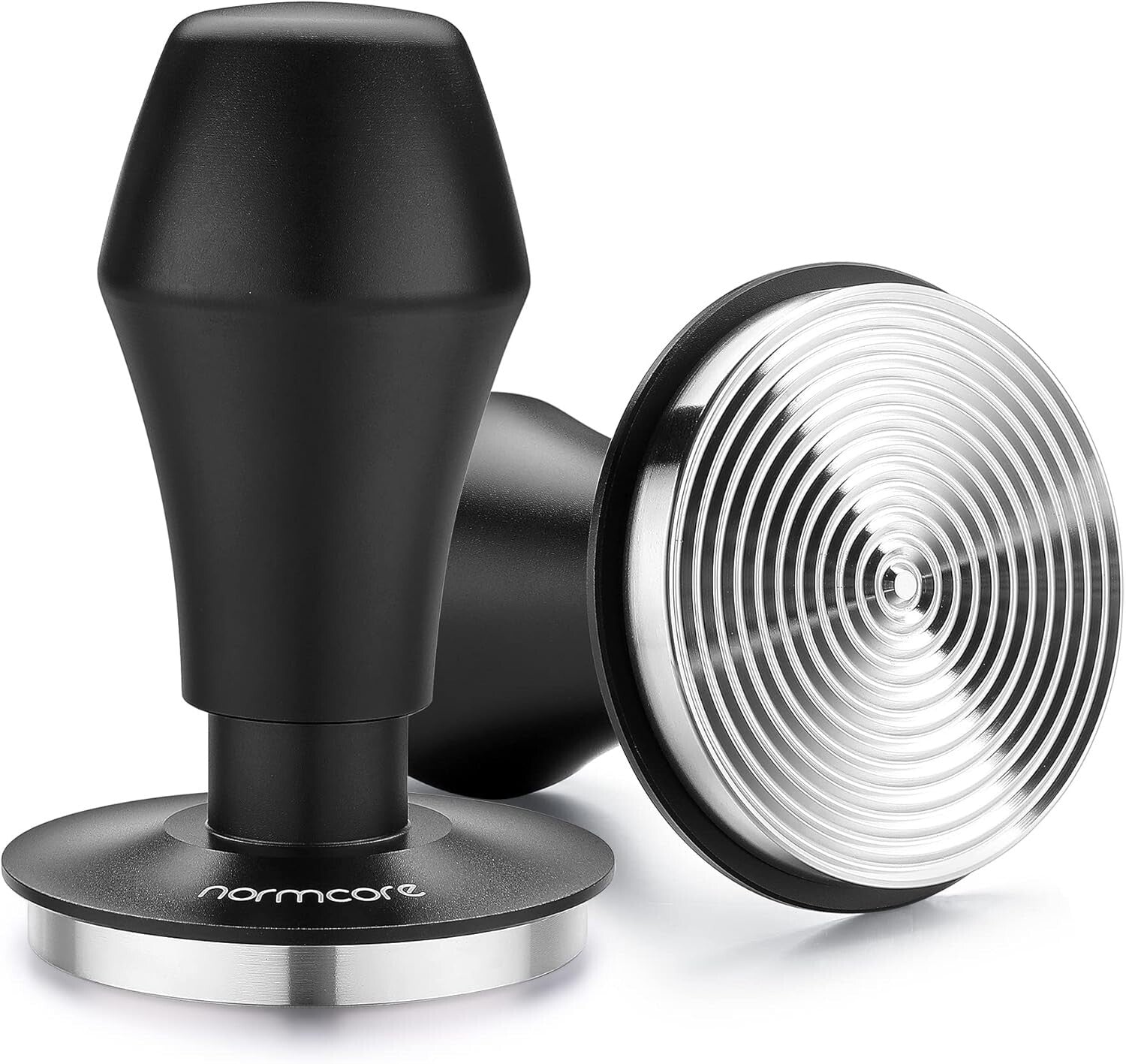 Ergonomic Espresso Tamper Set: Ripple Base, Anodized Aluminum Handle, 3 Springs