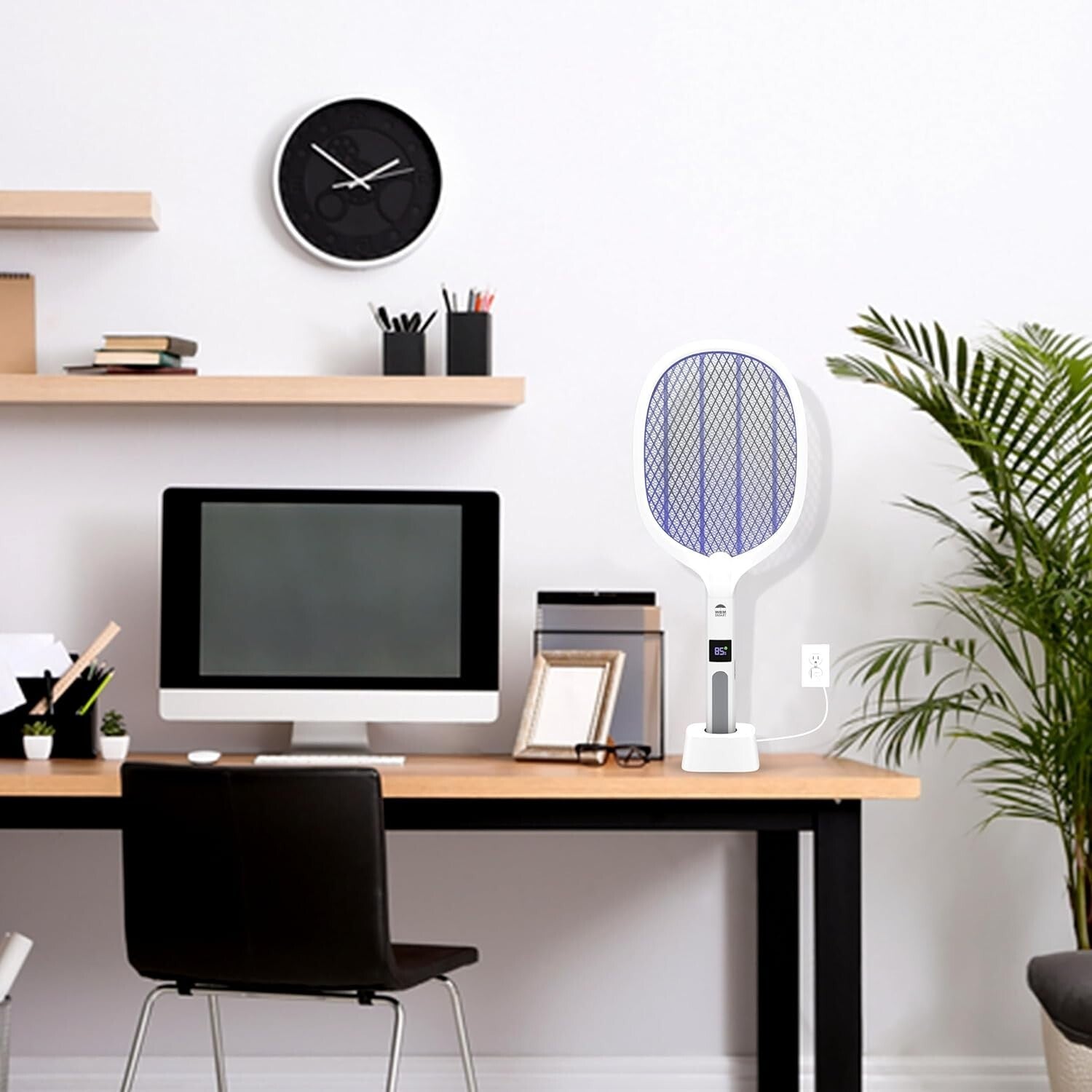 2-in-1 Electric Bug Zapper & Fly Swatter with Triple Safety Mesh, Pack of 2