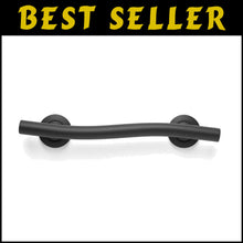 Load image into Gallery viewer, 18'' ADA Compliant Wave-Shaped Grab Bar in Matte Black - 500 lbs Support