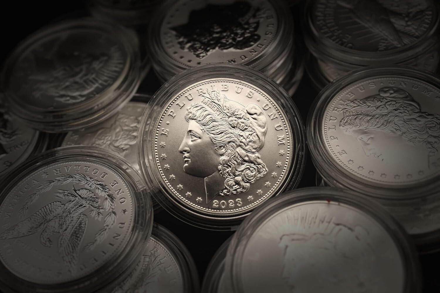 Set of 2 2023 Uncirculated Morgan & Peace Dollar Coins - Mint Condition with COA