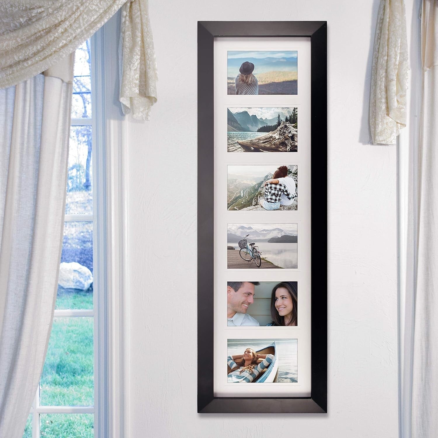 Durable Black 6-Photo Matting Collage Frame - Perfect for Special Moments