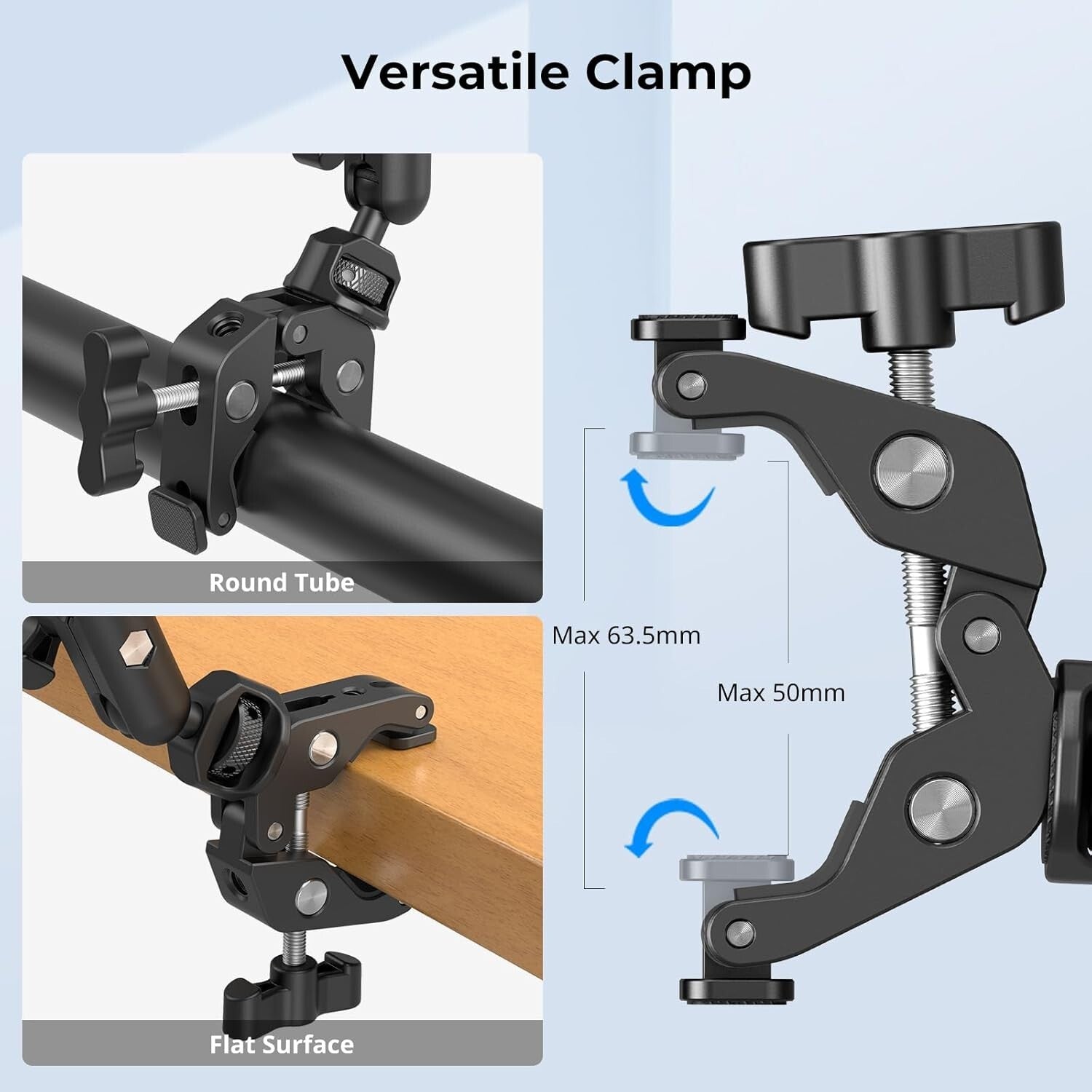 Flexible 22" Articulating Magic Arm with Crab Clamp for Vlog & Stream Setup