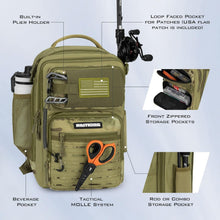 Load image into Gallery viewer, Adventure-Ready Tactical Fishing Sling Pack - Comfortable for Hikers &amp; Anglers