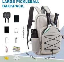 Load image into Gallery viewer, Durable Pickleball Backpack with Padded Straps &amp; Hidden Pocket - Perfect Gift