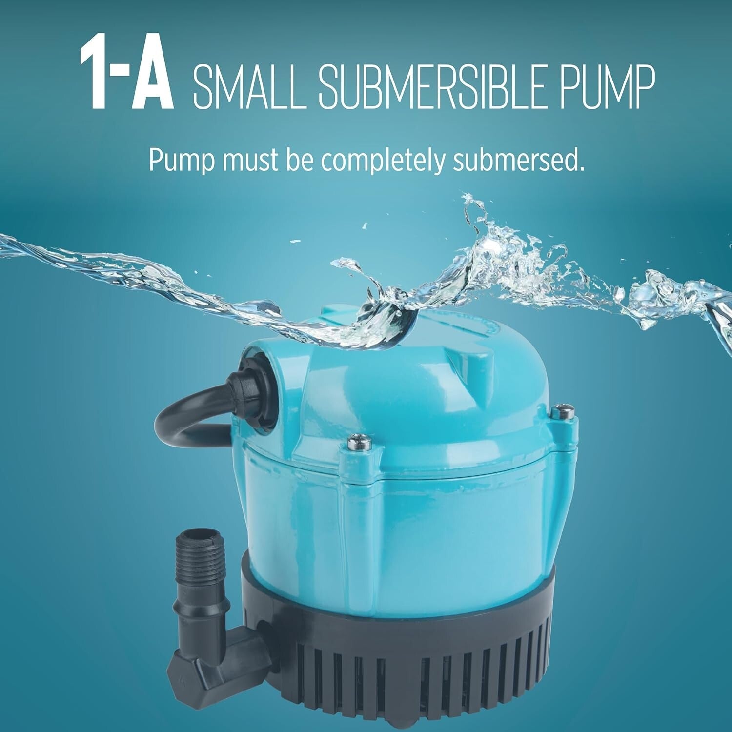 1-A 115V 170 GPH Submersible Pump - Epoxy Coated for Fountains & Hydroponics