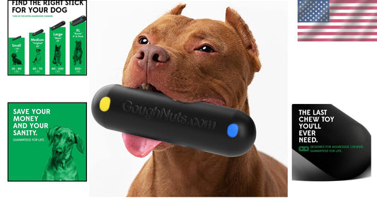 Virtually Indestructible Dog Chew Toy for Pit Bulls & German Shepherds - XL Size