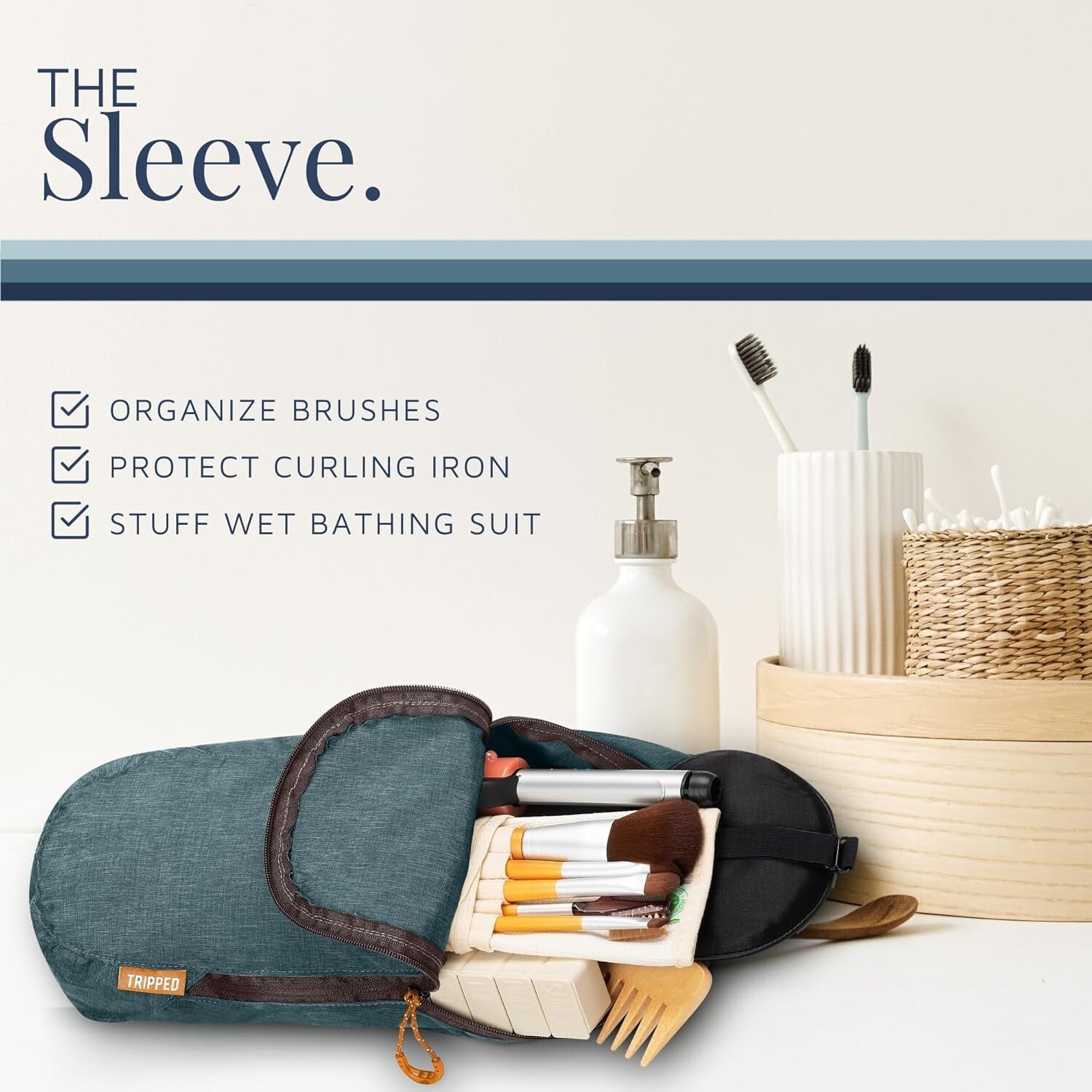 Compact Travel Toiletry Bag with Detachable TSA Pouches & Organizer Pouch