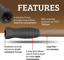 Load image into Gallery viewer, Lightweight Brown Mulch Garden Hose with SwivelGrip for Effortless Watering