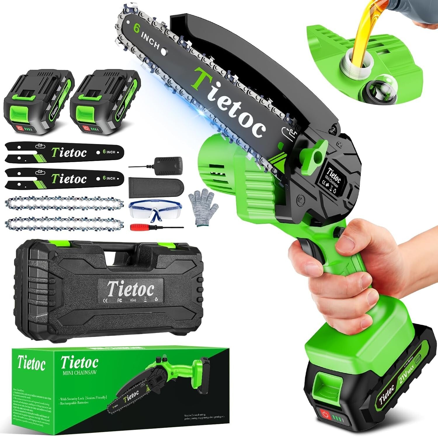 Battery-Powered 6-Inch Mini Chainsaw for Gardeners – Ultimate Cutting Tool Gift