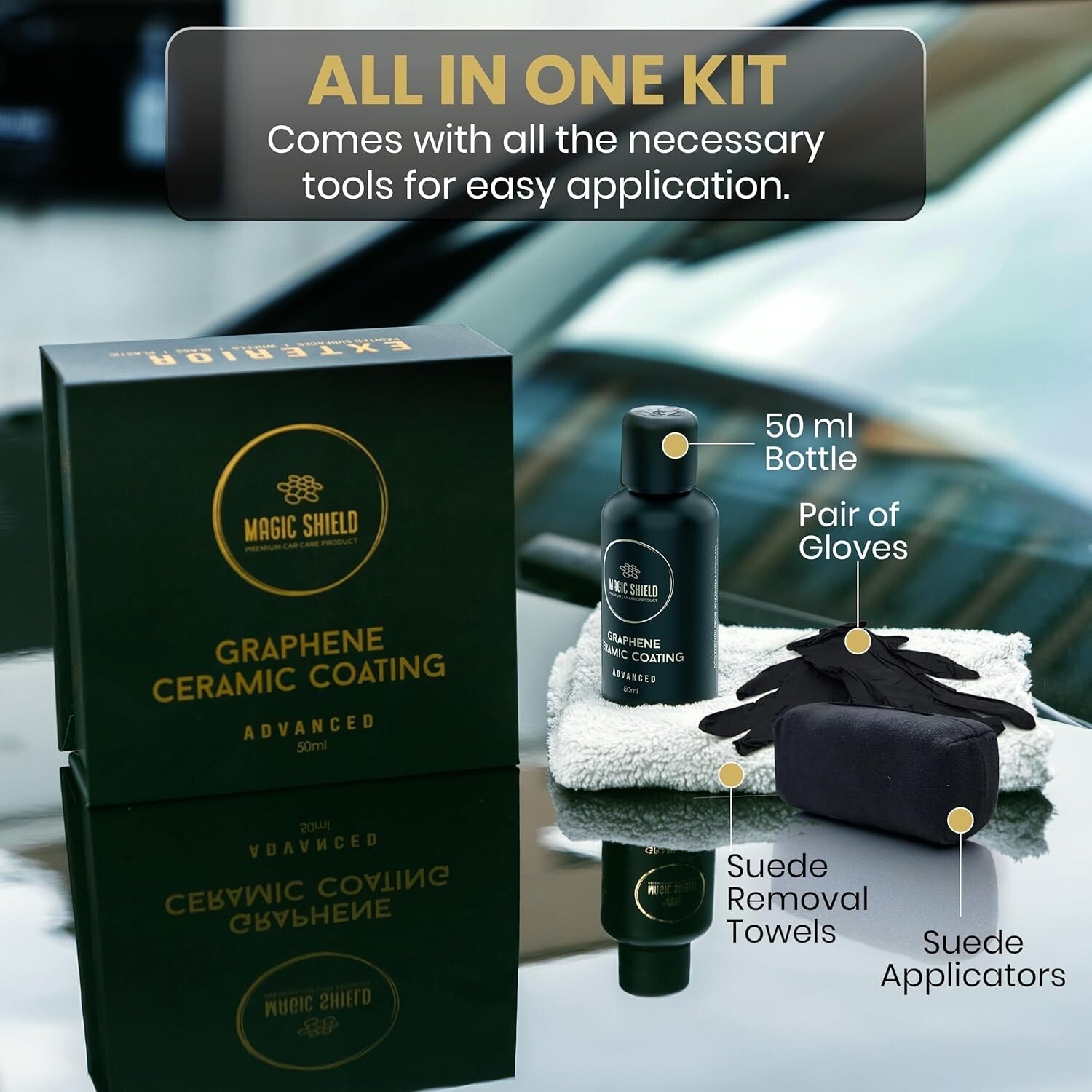 Durable Graphene Coating for Cars & Bikes - 5 Year High-Gloss Ceramic Shield