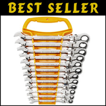 Load image into Gallery viewer, Precision 12-Piece Metric Wrench Set with 72-Tooth Mechanism for Tight Spaces
