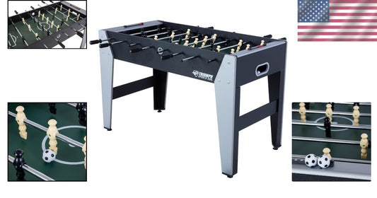 48-Inch Foosball Table with Chrome Player Rods for Game Rooms - Adult Friendly