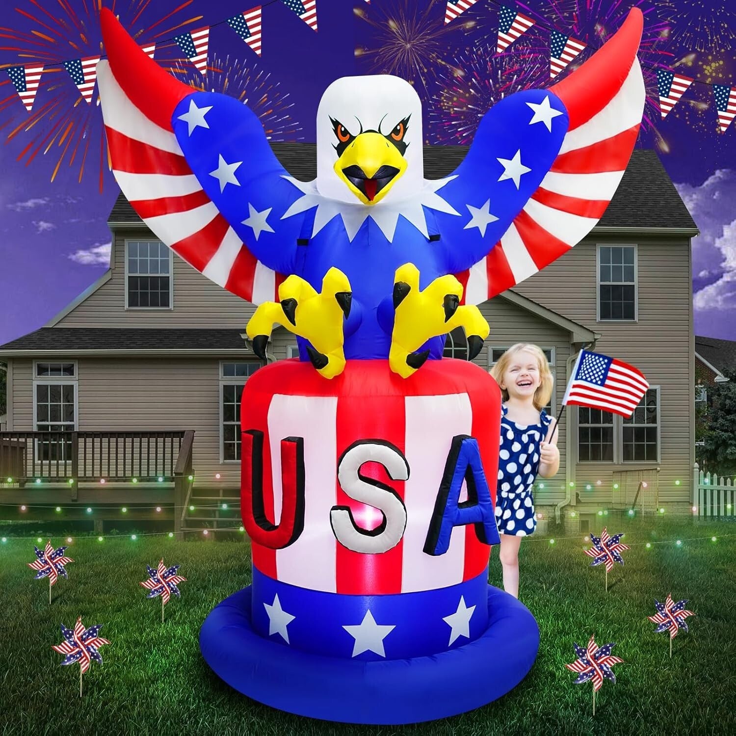 Celebrate Independence Day with 7.2FT Inflatable Eagle – Family Fun for All Ages