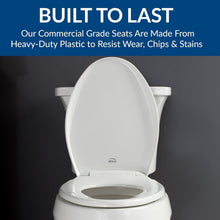 Load image into Gallery viewer, Heavy-Duty White Toilet Seat with Whisper Close and Enhanced Hygiene Features