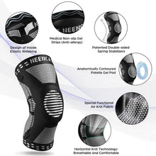 Load image into Gallery viewer, Instant Relief Knee Support Sleeves with Patella Gel Pad &amp; Stabilizers - 2 Pack