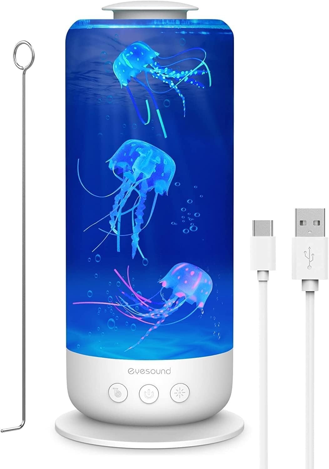Dynamic Jellyfish Lamp for Home & Office, 4 Speed Modes and Color Changing Light