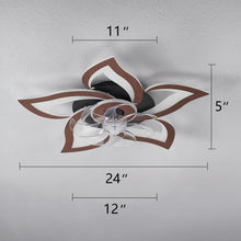 Load image into Gallery viewer, 24" Dimmable LED Ceiling Fan with Lights - 6 Speed &amp; 3 Color Modes for Any Room