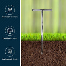 Load image into Gallery viewer, 21-Inch Stainless Steel Soil Sampler Probe with T-Style Handle for Gardeners