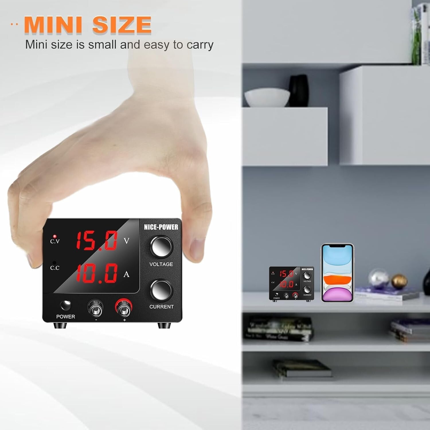 Compact 150W Benchtop DC Power Supply 0~30V with Precision Encoder Adjustment