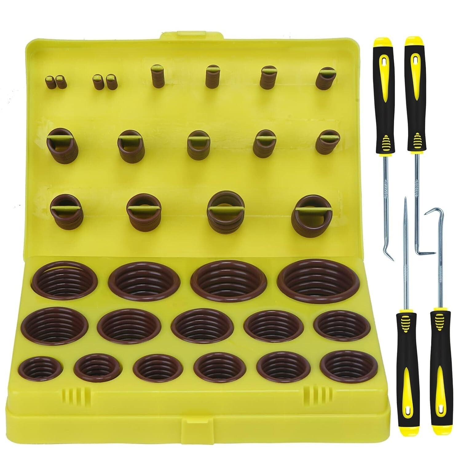 382 PCS SAE Viton O Ring Assortment Kit - 30 Sizes for High-Temperature Appli...