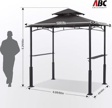 Load image into Gallery viewer, Durable 8x5 Grill Canopy Shelter with LED Light for Stylish Outdoor Cooking