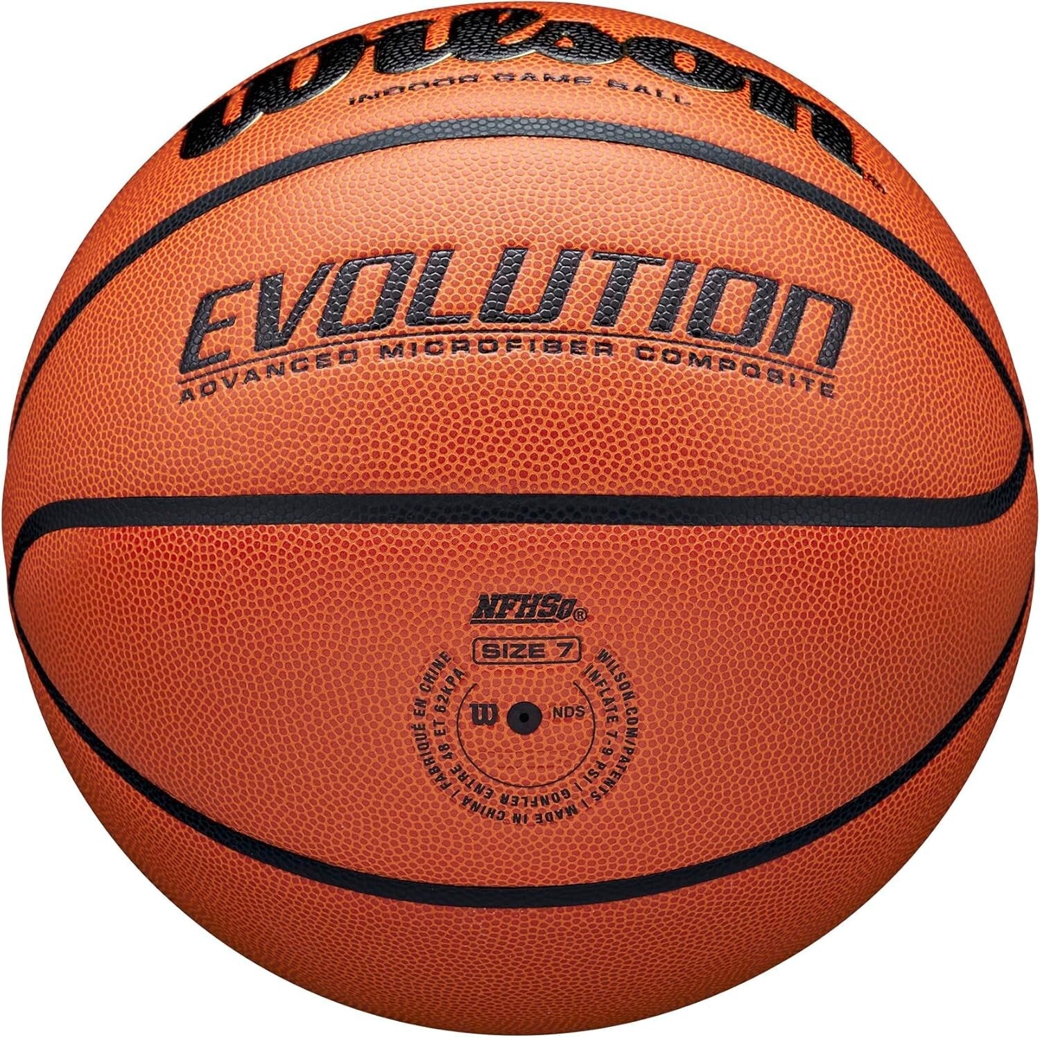 Evo Microfiber Indoor Basketball - Available in Size 5, 6, and 7 for All Players