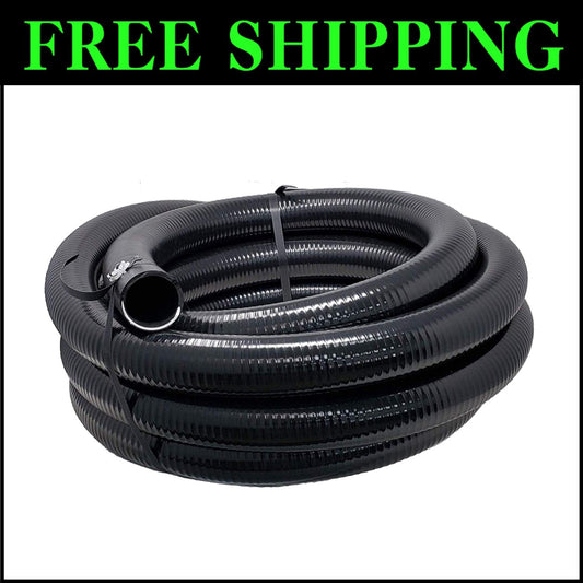 High-Quality 1-1/2" Flexible PVC Tubing, 25 FT Length for Easy Installation