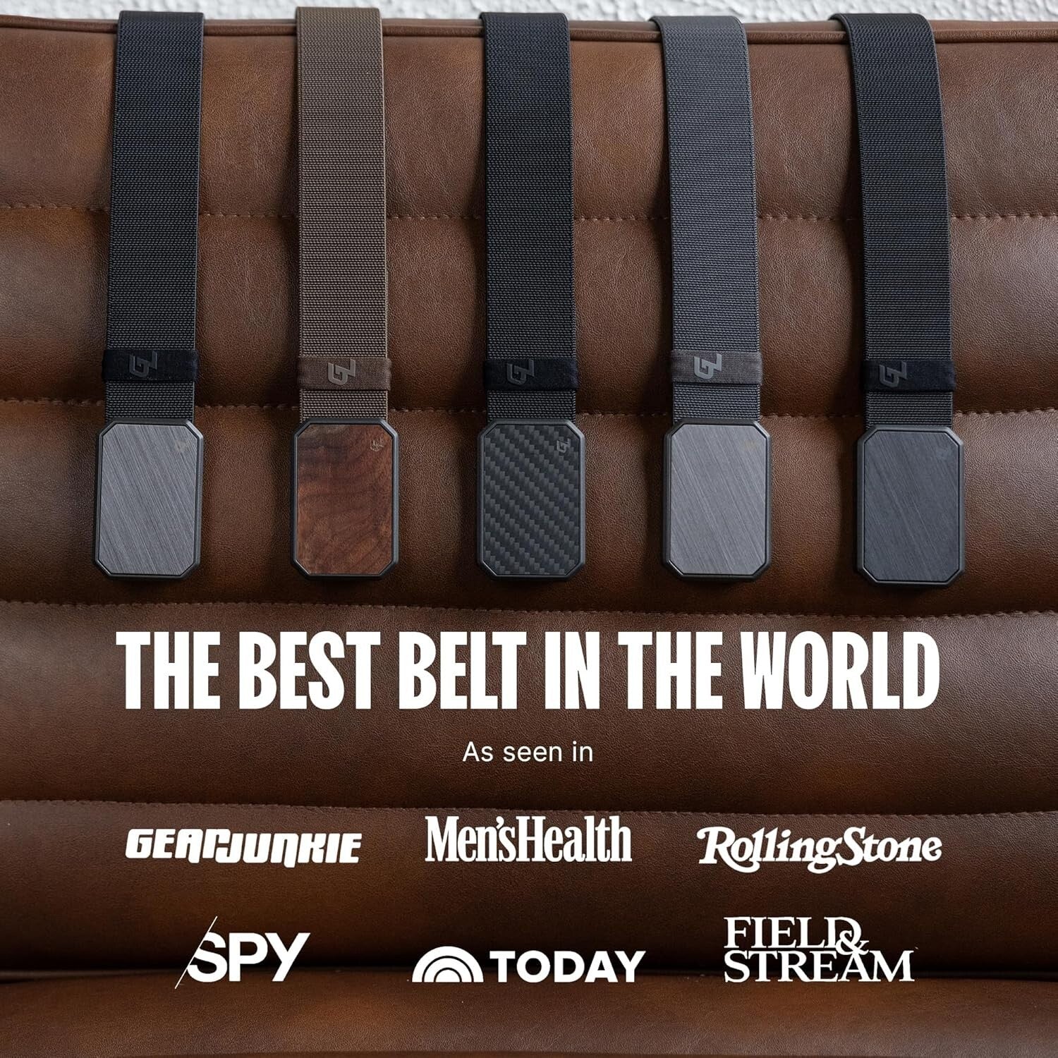 Premium Men's Groove Belt - Stretch Nylon with Quick-Snap Magnetic Buckle