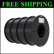 Load image into Gallery viewer, Premium 3D Printer PLA Filament 1.75mm 4KG - 4 Pack Black, Clog-Free &amp; Accurate