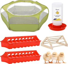 Load image into Gallery viewer, Lightweight 5-in-1 Brooder Kit for Chicks - Playpen, Feeder &amp; Waterer Included