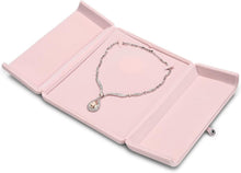Load image into Gallery viewer, Elegant Pink Velvet Necklace Storage Box for Engagements and Special Occasions