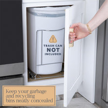 Load image into Gallery viewer, Chrome Finish Adjustable Trash Can Pull-Out Drawer for Enhanced Kitchen Space