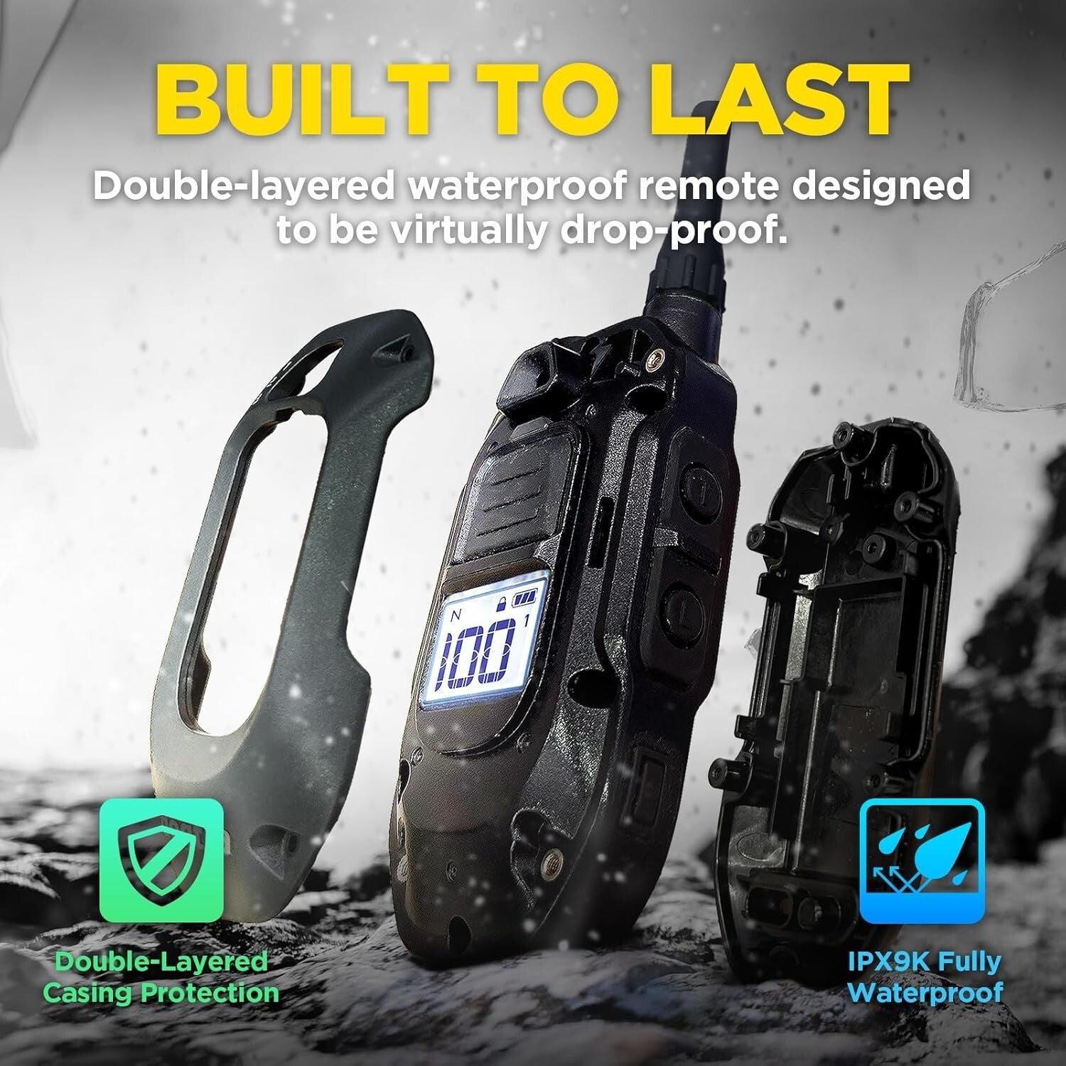 2-Dog E-Collar Remote Training System | Waterproof, Adjustable, 1/2 Mile Range