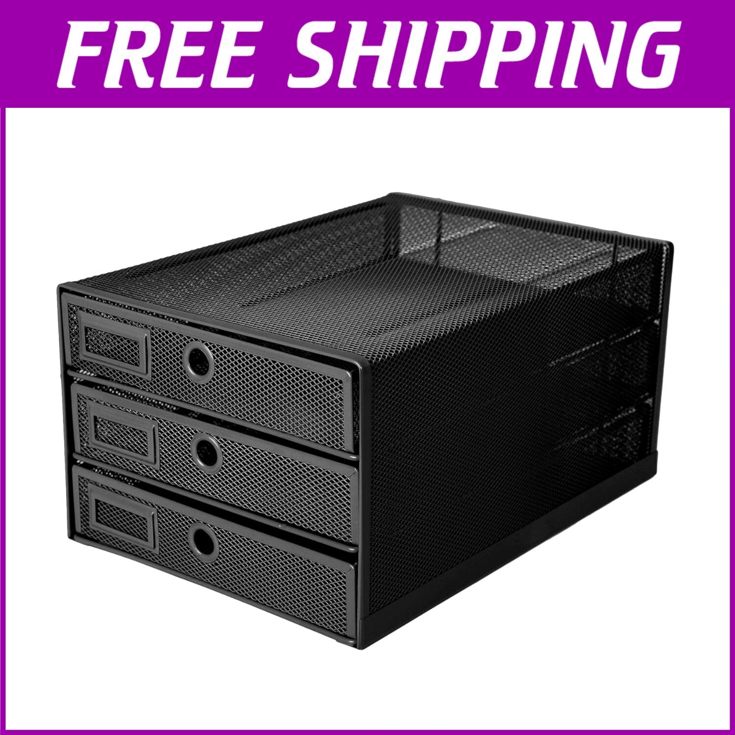 Compact 3-Drawer Letter Tray for Stylish Organization of Documents and Magazines