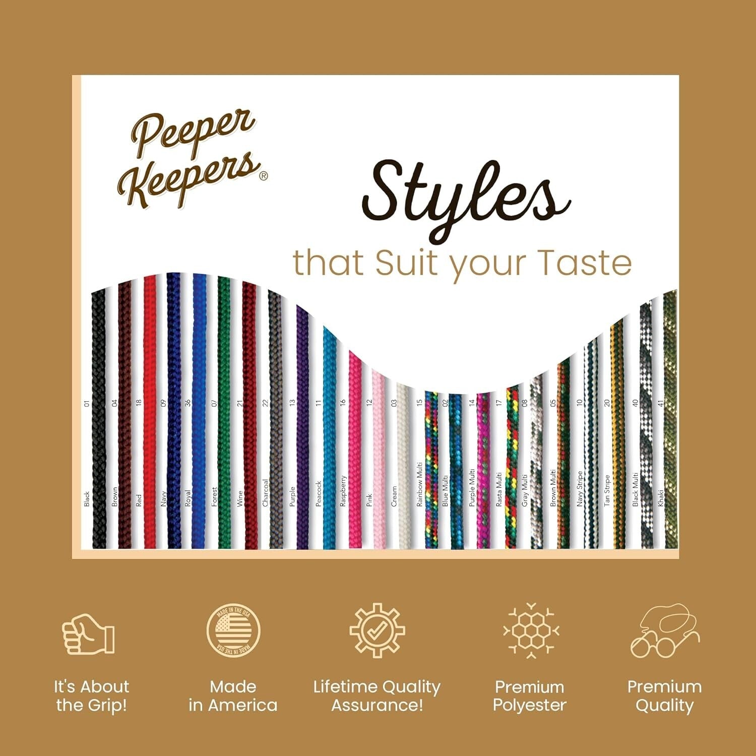 Stylish 12 Pack Adjustable Eyeglass Chains with No-Slip Grips & Microfiber Cloth