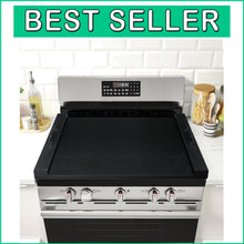Load image into Gallery viewer, Elegant Bamboo Noodle Board Stove Cover with Handles – Space-Saving Design
