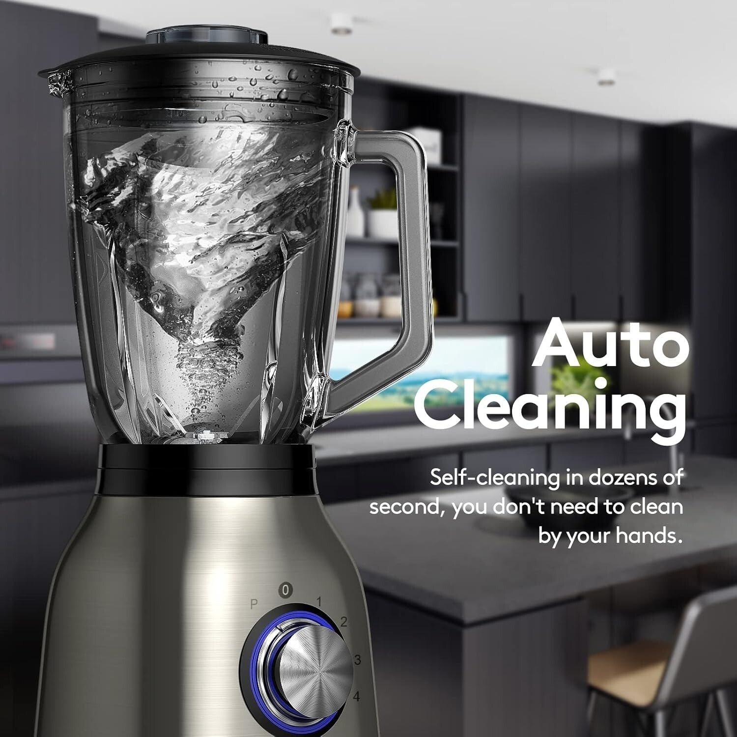 950W Professional Blender with 50 Oz Glass Jar - Perfect for Smoothies & Ice