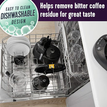 Load image into Gallery viewer, 12-Cup Black &amp; Chrome Coffee Maker with Advanced Filtering and Auto Clean Cycle