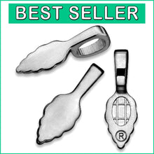 Load image into Gallery viewer, 50 Large Silver Plated Glue-On Bails with Oak Leaf Design for Jewelry Crafting