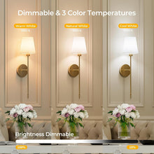 Load image into Gallery viewer, Rechargeable LED Wall Sconces - Elegant, Wireless, 12 Lighting Options, Set of 2