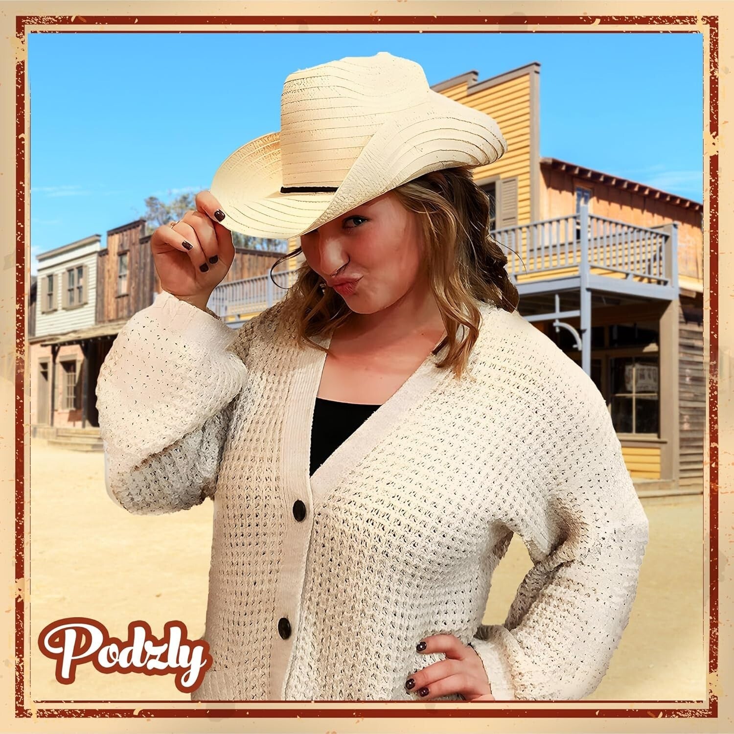 Universal Fit 24" Straw Cowboy Hats for Men & Women - Perfect Party Accessories