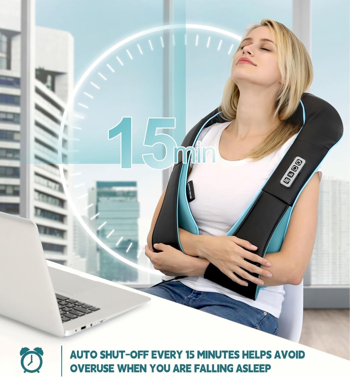 Portable Deep Tissue Shiatsu Massager with Heat – Ideal Gift for Wellness Lovers