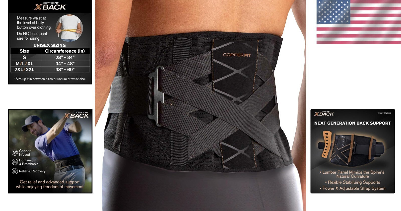Breathable Lumbar Support Brace for Sciatica and Herniated Discs - Unisex