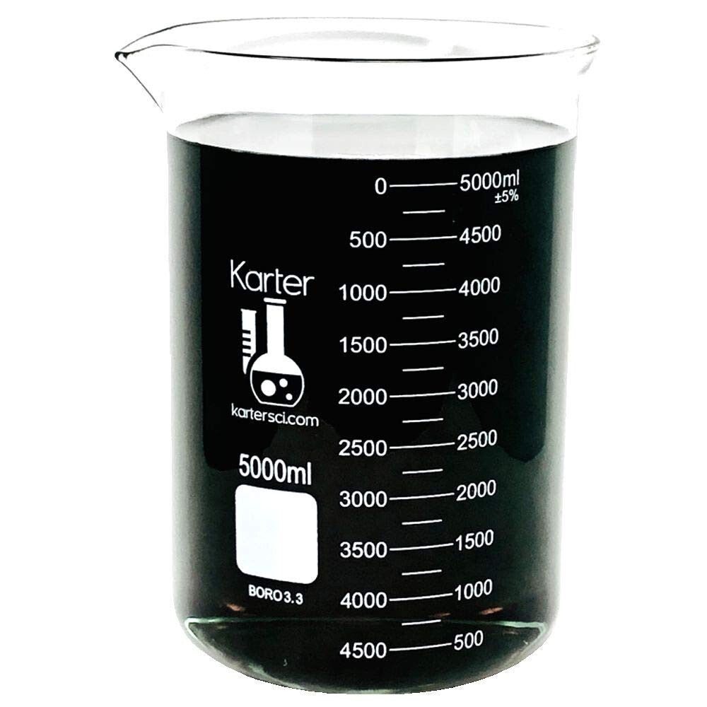 High Quality 5000ml Graduated Beaker - Borosilicate Glass for Laboratories