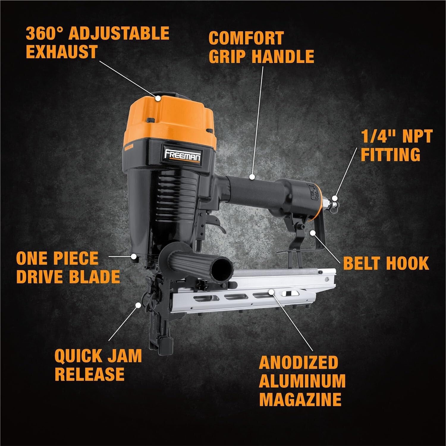 Durable Pneumatic Fencing Stapler with Belt Hook & Adjustable Exhaust Direction