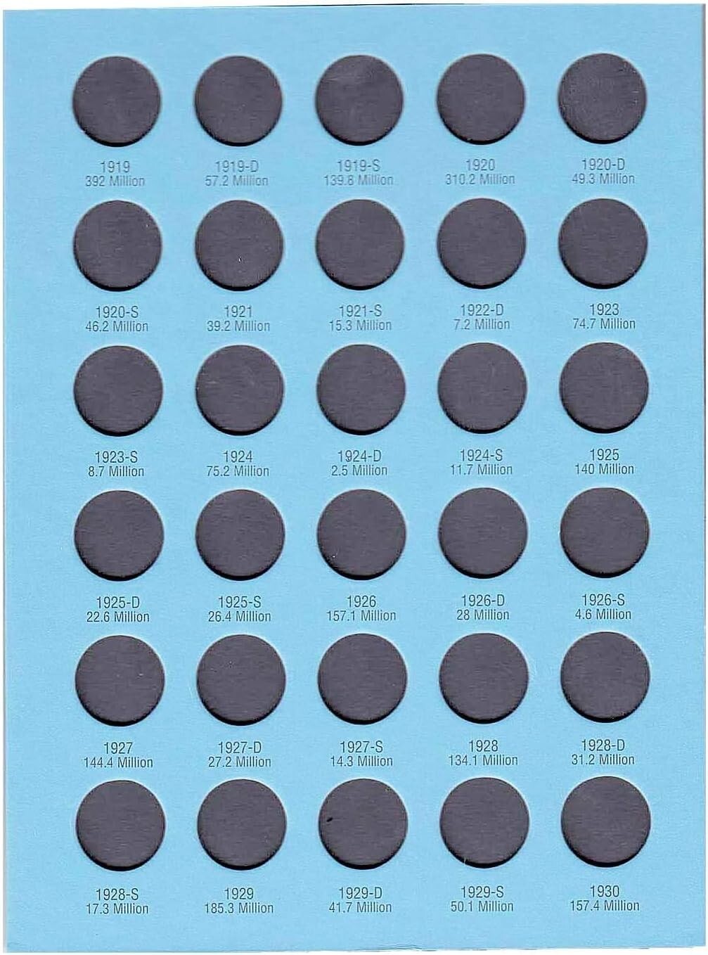 Flat Opening Folding Coin Folder Set - Lincoln Cent Collection from 1909 Onward