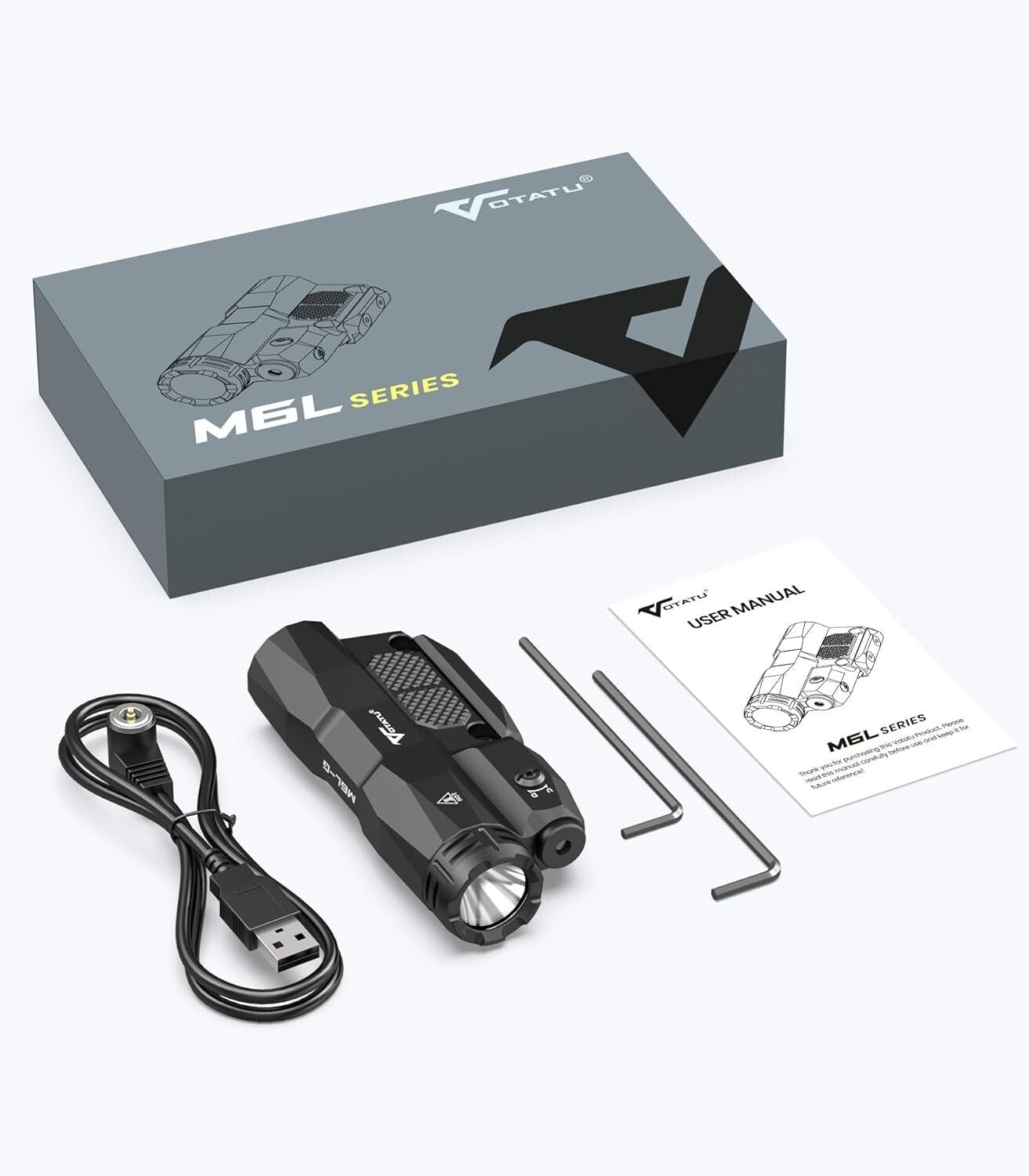 Picatinny M-LOK Tactical Flashlight with Touch Pad & 2400 Lumens Light Power