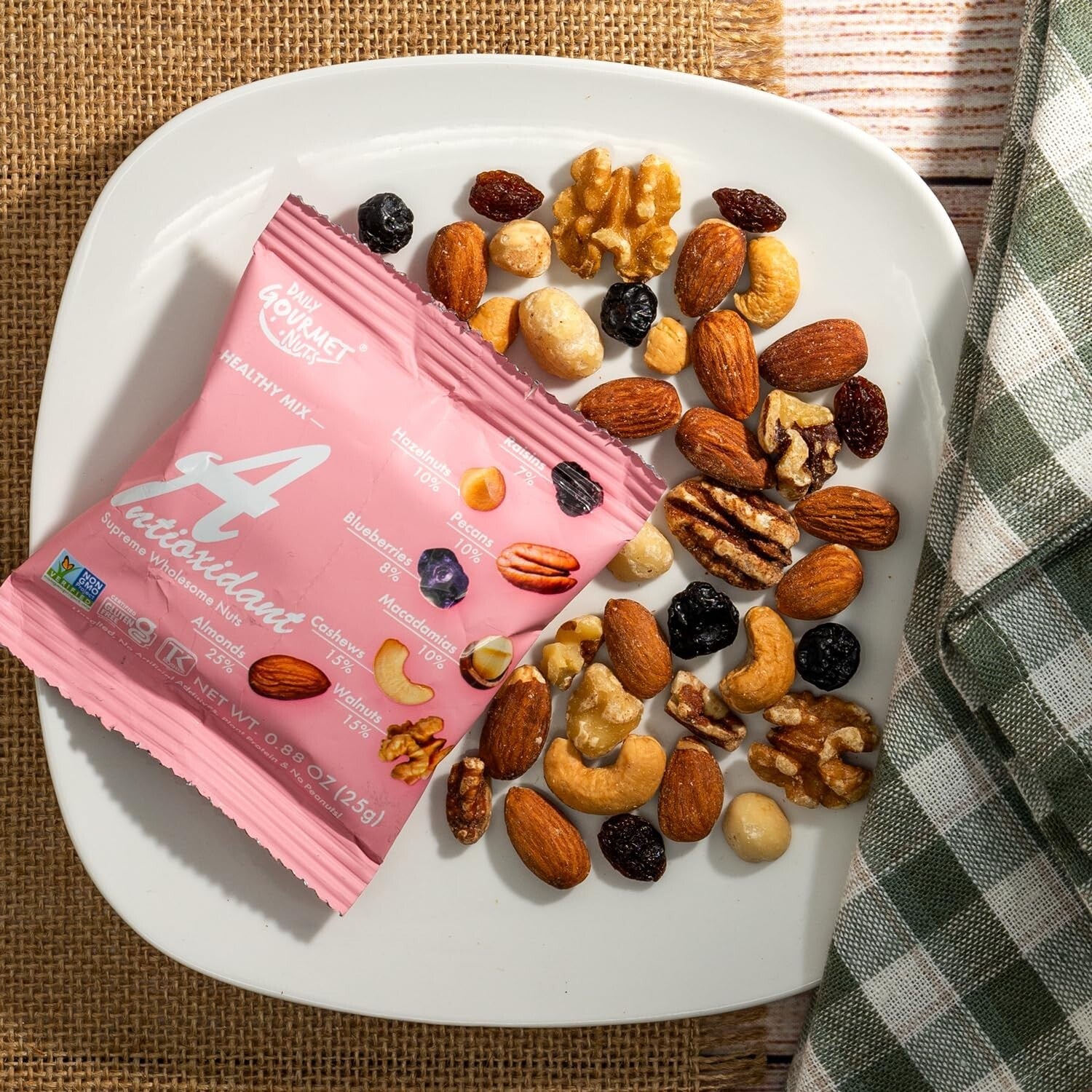 Healthy Trail Mix Snack Packs - Nut & Dried Fruit Assortment, No Salt, 48 Count