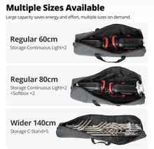 Load image into Gallery viewer, Widened Tripod Carrying Case Bag for Light Stands - Water Resistant &amp; Durable