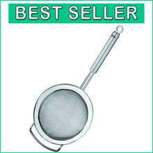 Load image into Gallery viewer, Stainless Steel Fine Mesh Strainer with Round Handle - 14.6" Kitchen Must-Have